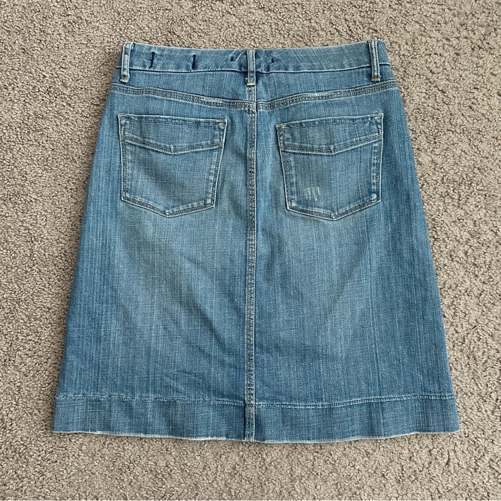 GAP Blue Denim A-Line Skirt - Picture 6 of 11